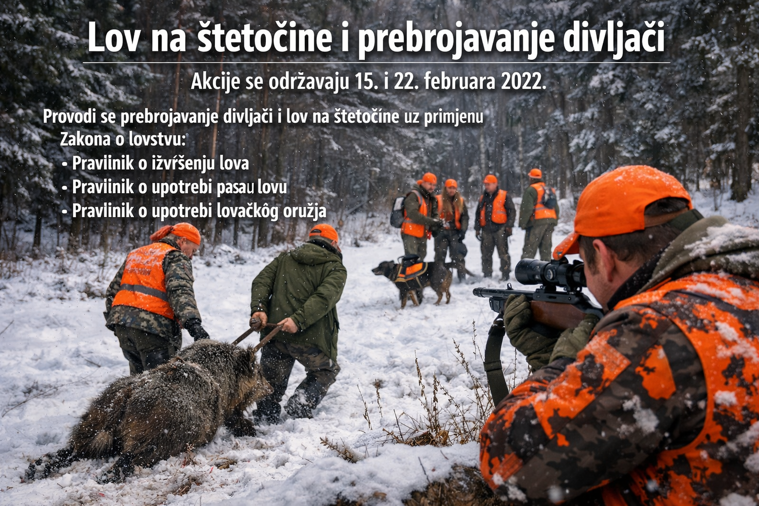 Obavještenje o provođenju lovnih aktivnosti u lovištu